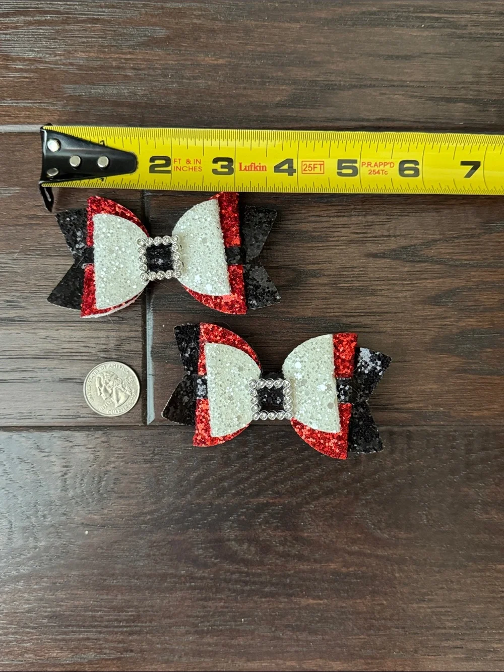 NWOT Glitter Holiday Bow Hair Clips for Kids